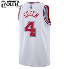 Maillot Basket Enfant Houston Rockets Jalen Green 4 2023-24 Nike City Edition Blanc Swingman